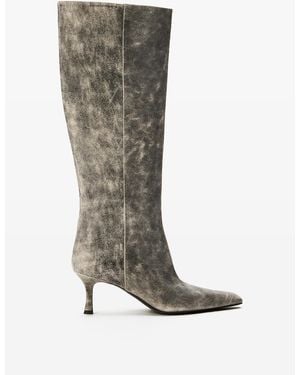 Alexander Wang Black Crackle Leather Vera Boot - Multicolour