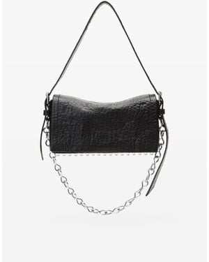 Alexander Wang Black Memory Leather Ricco Slim Flap Bag