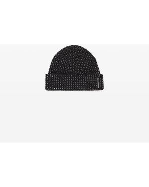 Alexander Wang Crystal Hotfix Logo Beanie - Black