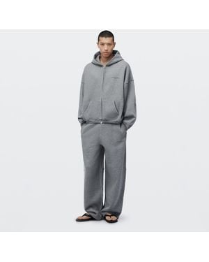 Alexander Wang Crystal Hotfix Mid-Rise Sweatpant - Grey