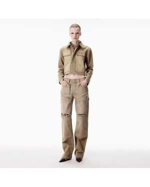 Alexander Wang Zip Mid-Rise Carpenter Pant - Natural