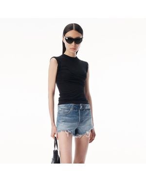 Alexander Wang Twisted Bust Layered Tank - Blue