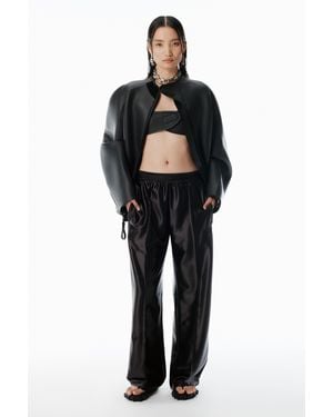 Alexander Wang Black Satin Faille Joggers