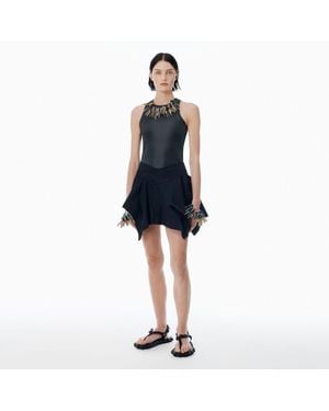 Alexander Wang Deconstructed Cotton Skirt - Blue