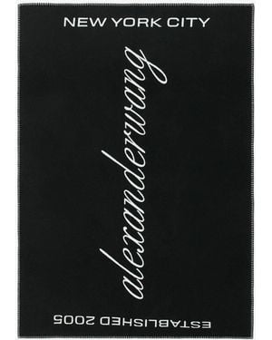 Alexander Wang Heritage Blanket With Script Logo - Black