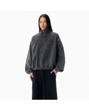 Alexander Wang Half-Zip Sweatshirt - Black