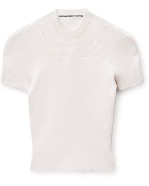Alexander Wang Debossed Logo Fitted Tee - White