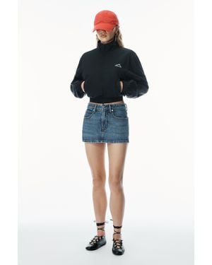 Alexander Wang Comfort Stretch Denim Midi Skort - Blue