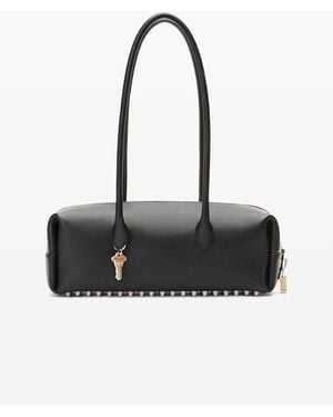 Alexander Wang Black Leather Roux Medium Shoulder Bag