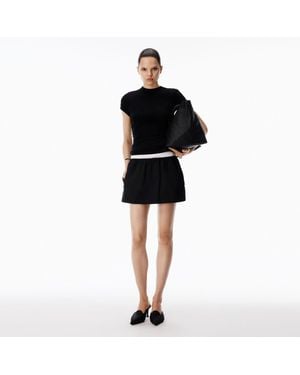 Alexander Wang Logo Elastic Mid-Rise Skirt - Black