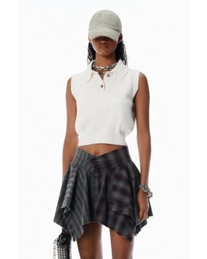 Alexander Wang Ivory Cotton-blend Chenille Logo Polo - White