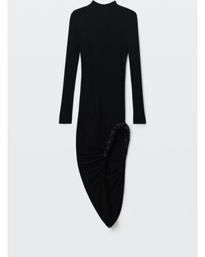 Alexander Wang Twisted Drape Hem Dress - Black