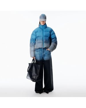 Alexander Wang Reflective Cropped Puffer - Blue