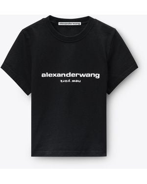Alexander Wang Puff Logo Baby Tee - Black