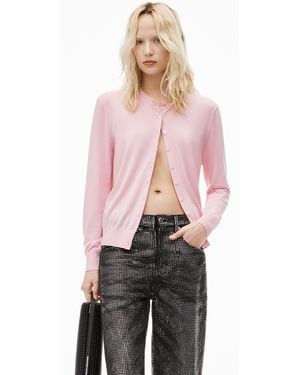 T By Alexander Wang Buttoned Cardigan - Pink