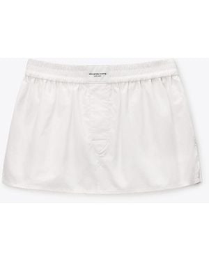 Alexander Wang Mid-Rise Mini Boxer Skort - White