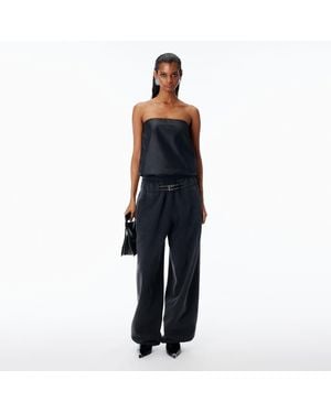 Alexander Wang Mid-Rise Belted Sweatpant - Blue