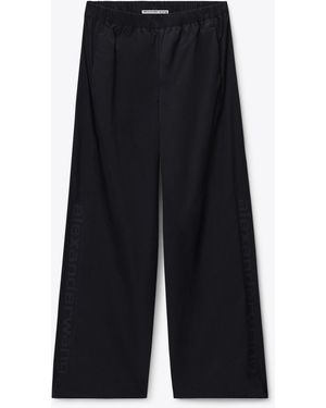 Alexander Wang Perforated Logo Mid-Rise Track Pant - Black