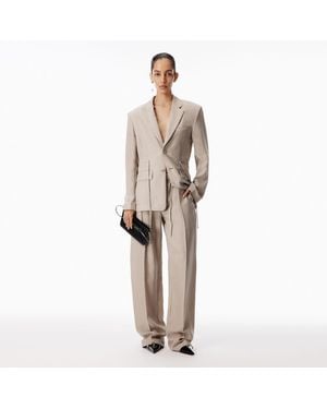 Alexander Wang Ruched Waist Blazer - Natural