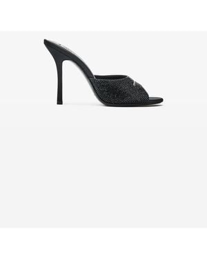 Alexander Wang Cher 105Mm Crystal Hotfix Mule - Black