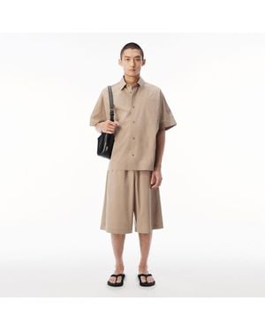 Alexander Wang Perforated Logo Mid-Rise Short - Natural