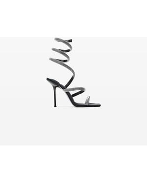 Alexander Wang Julie Crystal Coil Sandal - White