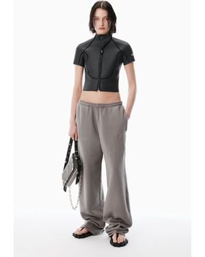 Alexander Wang Grey Wide-leg Joggers - Multicolour