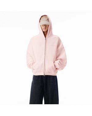 Alexander Wang Crystal Terry Zip Hoodie - Pink
