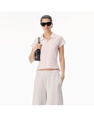 Alexander Wang Crystal Polo Tee - Pink