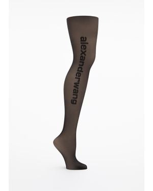 Alexander Wang Alexanderwang Logo Tights - Black