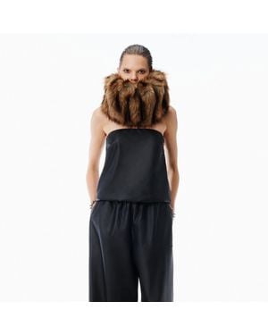 Alexander Wang Leather Bubble Top - Black