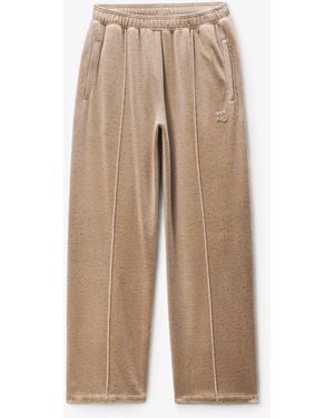 Alexander Wang Crystal Hotfix Mid-Rise Terry Sweatpant - Natural