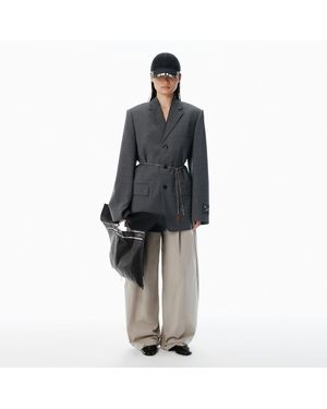Alexander Wang Blazer With Decorative Chain - Grey