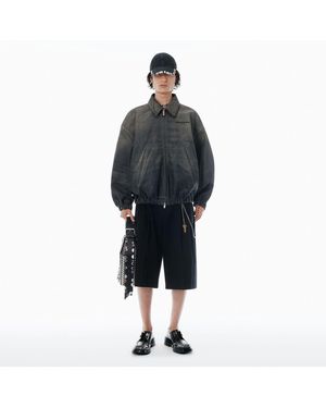 Alexander Wang Leather Trompe-L'Oeil Jacket - Blue