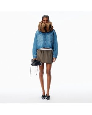 Alexander Wang Logo Miniskirt - Blue