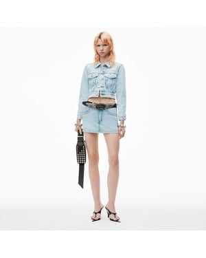 Alexander Wang Mid Rise Mini Skort - Blue