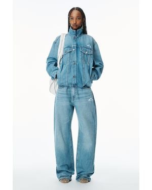 Alexander Wang Regen Lightweight Denim Track Jacket - Blue