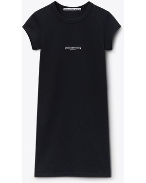 Alexander Wang Logo Fitted Mini Dress - Black