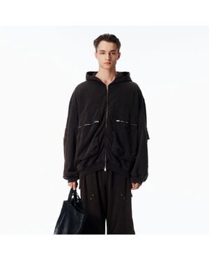 Alexander Wang Cargo Hoodie Oversize - Black