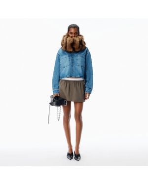 Alexander Wang Logo Miniskirt - Blue