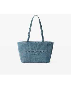 Alexander Wang Denim Punch Medium Tote - Blue
