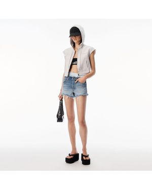 Alexander Wang Boxer Drop Waistband Short - Blue