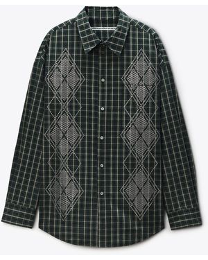 Alexander Wang 'S Argyle Hotfix Shirt Oversized - Multicolour