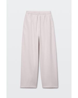 Alexander Wang Mid-Rise Oversized Sweatpant W/ Logo Print - White