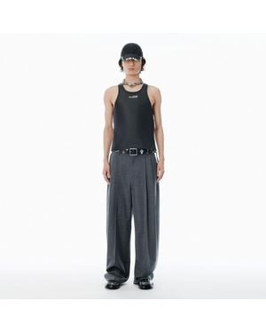 Alexander Wang Dark Wool-Blend Pants - Blue