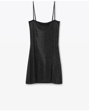 Alexander Wang Crystal Hotfix Cami Dress - Black