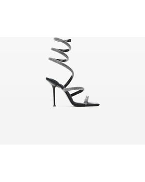 Alexander Wang Julie Crystal Coil Sandal - White