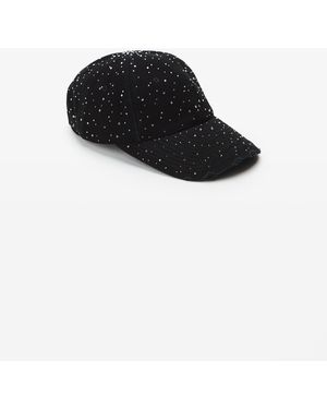 Alexander Wang Crystal Hotfix Distressed Baseball Cap - Black