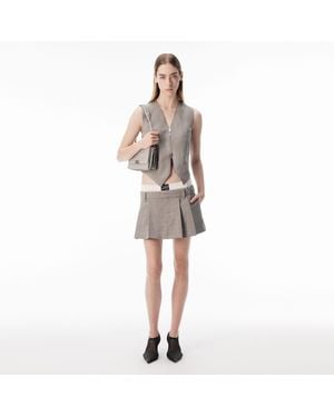 Alexander Wang Zip Detail Pre-Styled Mid-Rise Pleated Skort - White
