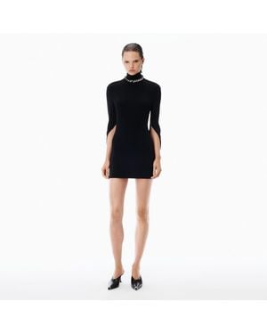 Alexander Wang Draped Asymmetric Minidress - Black